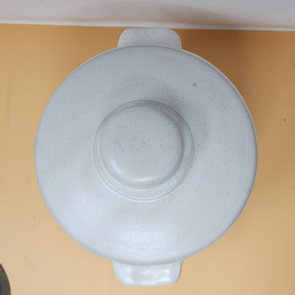 Vintage West Bend Stoneware Cooking Pot With Lid & Handles - Picture 5 of 10